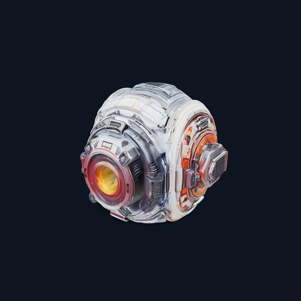 Futuristic Spherical Machine Core Model Pack